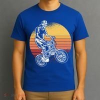 Skeleton Biking Lazy Halloween Costume Retro Bicycle Cute Gift T-Shirt thumb 3