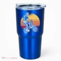 Skeleton Biking Lazy Halloween Costume Retro Bicycle Cute Gift Tumbler thumb 0