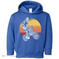 Skeleton Biking Lazy Halloween Costume Retro Bicycle Cute Gift Toddler Hoodie thumb 0