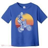 Skeleton Biking Lazy Halloween Costume Retro Bicycle Cute Gift Toddler T-Shirt thumb 0