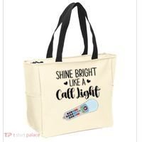 Shines Bright Like Call Light Funny Nurse Aide ER ICU Nurse Tote Bag thumb 2