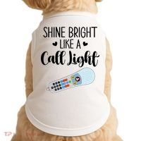 Shines Bright Like Call Light Funny Nurse Aide ER ICU Nurse Doggie Tank thumb 0