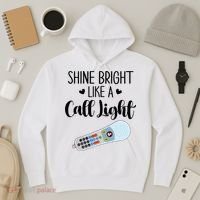 Shines Bright Like Call Light Funny Nurse Aide ER ICU Nurse Hoodie thumb 3