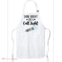 Shines Bright Like Call Light Funny Nurse Aide ER ICU Nurse Apron thumb 0