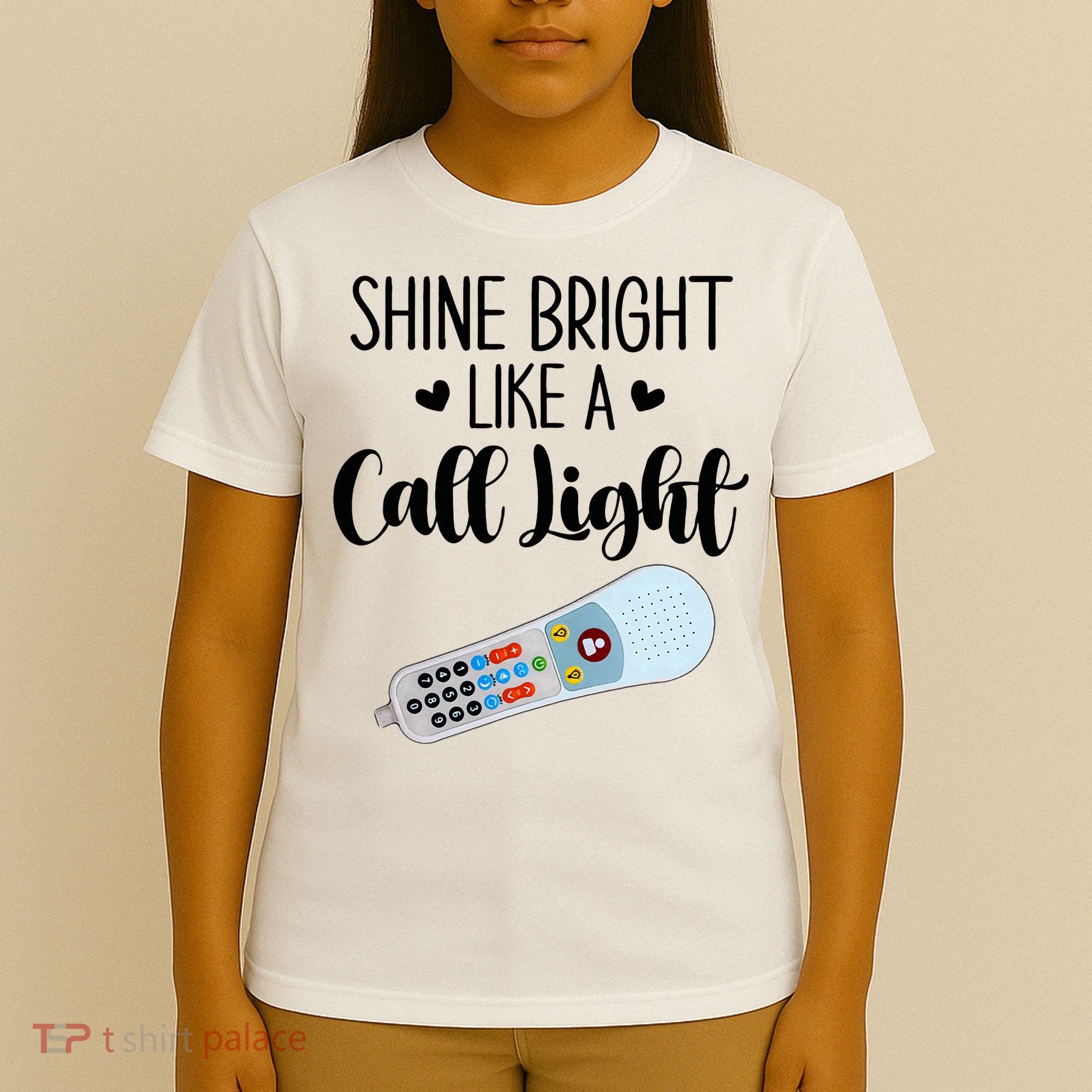 Shines Bright Like Call Light Funny Nurse Aide ER ICU Nurse T-Shirt