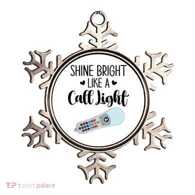 Shines Bright Like Call Light Funny Nurse Aide ER ICU Nurse Ornament