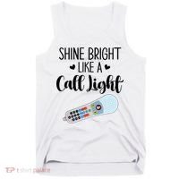 Shines Bright Like Call Light Funny Nurse Aide ER ICU Nurse Tank Top thumb 0