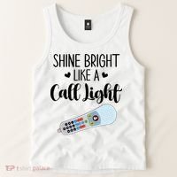 Shines Bright Like Call Light Funny Nurse Aide ER ICU Nurse Tank Top thumb 2