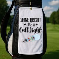 Shines Bright Like Call Light Funny Nurse Aide ER ICU Nurse Golf Towel thumb 2
