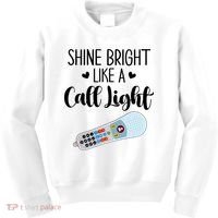 Shines Bright Like Call Light Funny Nurse Aide ER ICU Nurse Kids Sweatshirt thumb 0