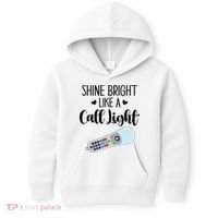 Shines Bright Like Call Light Funny Nurse Aide ER ICU Nurse Kids Hoodie thumb 0