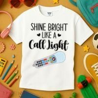 Shines Bright Like Call Light Funny Nurse Aide ER ICU Nurse Kids T-Shirt thumb 3