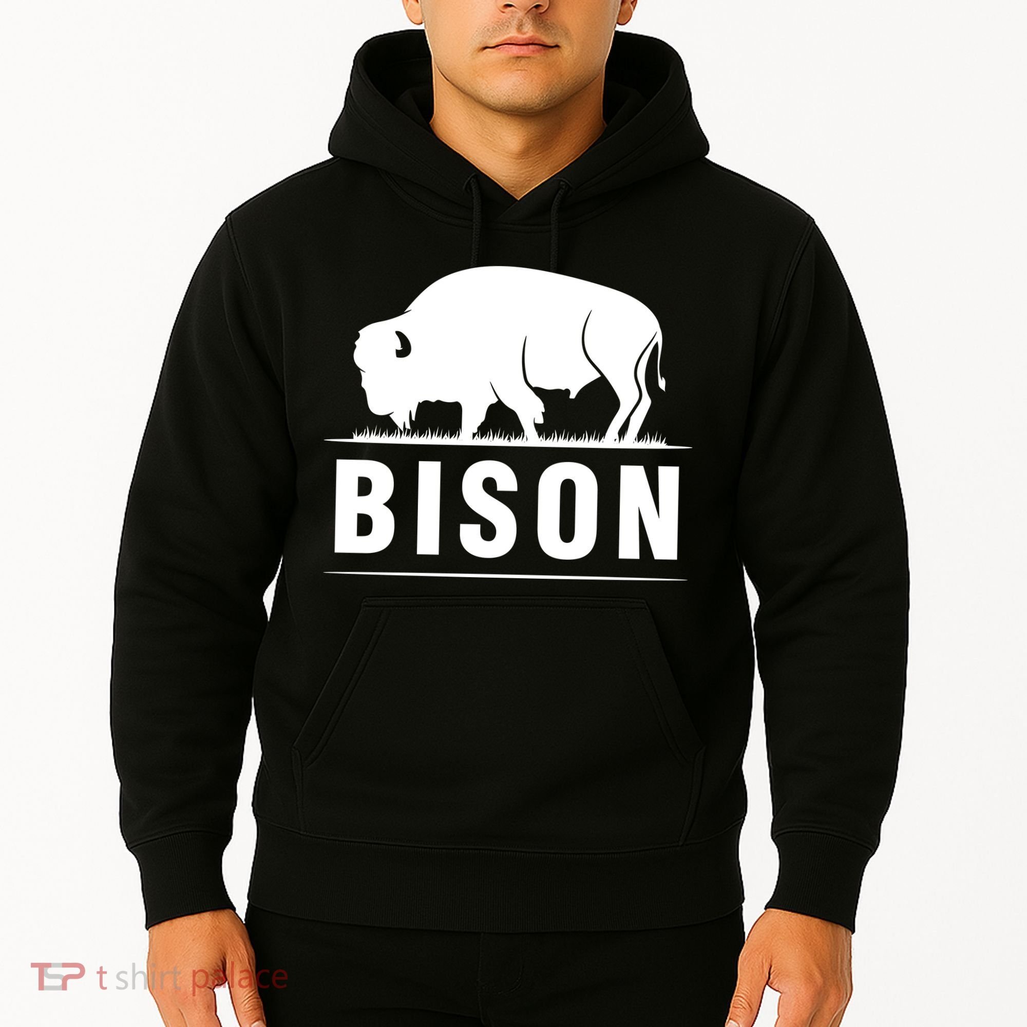Simple Bison Logo Hoodie