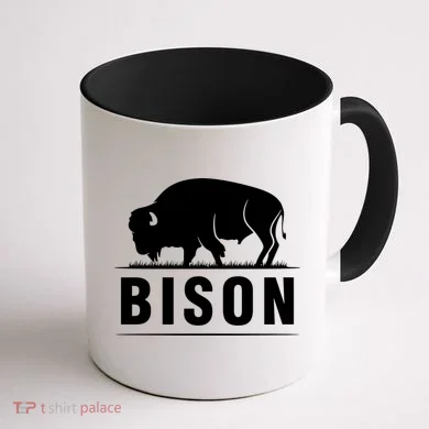 Simple Bison Logo Coffee Mug back