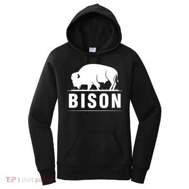 Simple Bison Logo Women's Hoodie