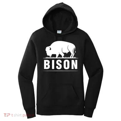 Simple Bison Logo Women's Hoodie
