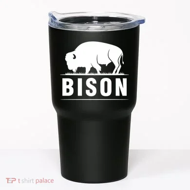 Simple Bison Logo Tumbler