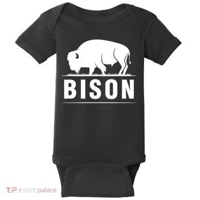 Simple Bison Logo Baby Bodysuit