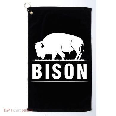 Simple Bison Logo Golf Towel