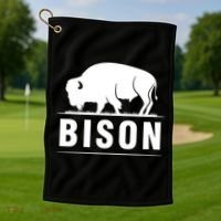 Simple Bison Logo Golf Towel thumb 1