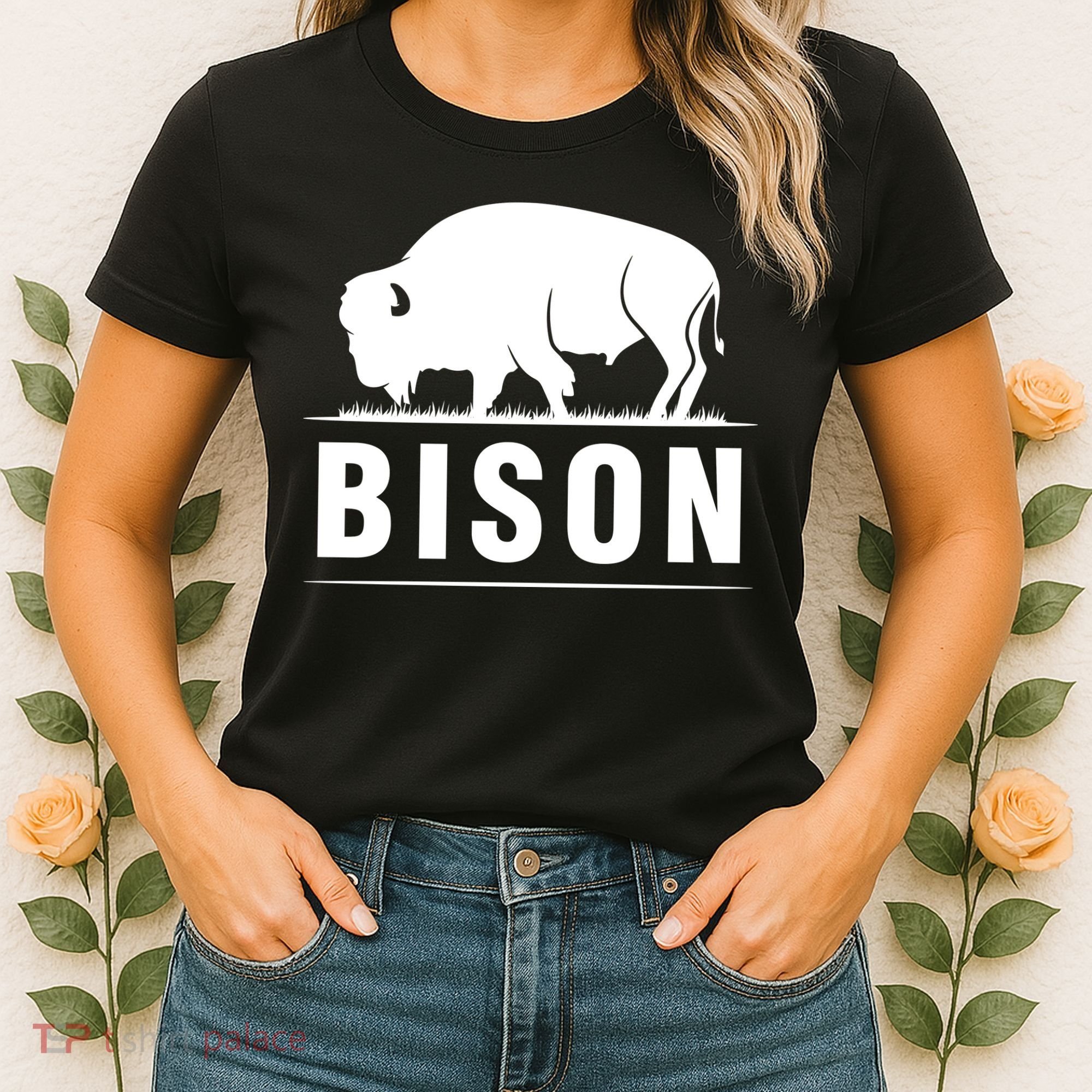 Simple Bison Logo Women's T-Shirt