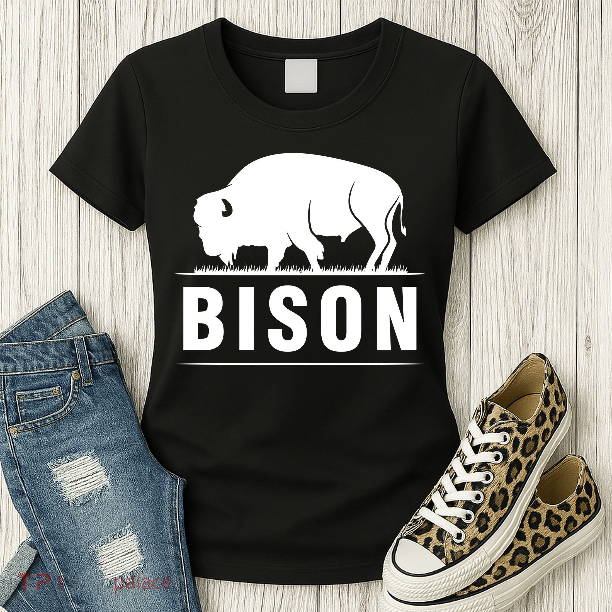 Simple Bison Logo Women's T-Shirt