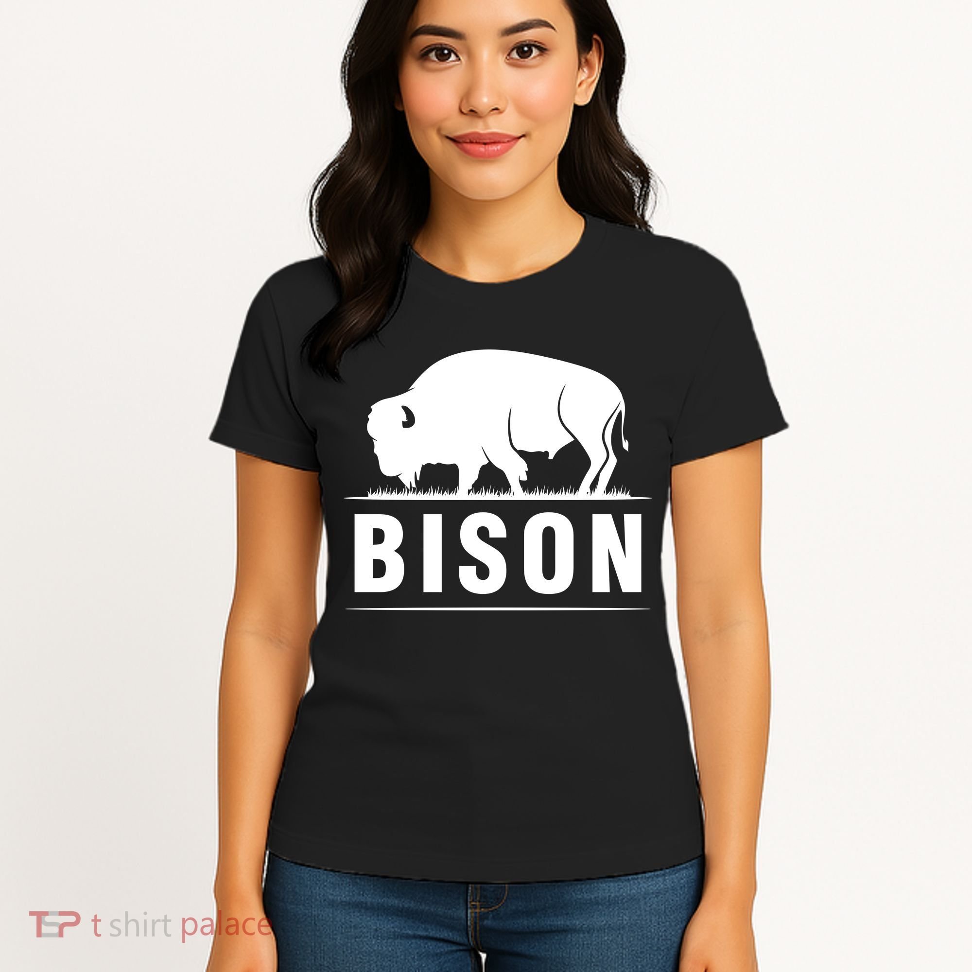 Simple Bison Logo Women's T-Shirt