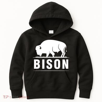Simple Bison Logo Kids Hoodie