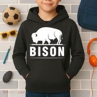 Simple Bison Logo Kids Hoodie thumb 2