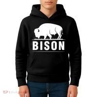 Simple Bison Logo Kids Hoodie thumb 4