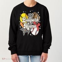 Softball Baseball Mama Game Day Ballpark Mama Mothers Day Women's Sweatshirt thumb 0