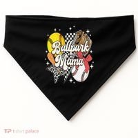 Softball Baseball Mama Game Day Ballpark Mama Mothers Day USA-Made Doggie Bandana thumb 0