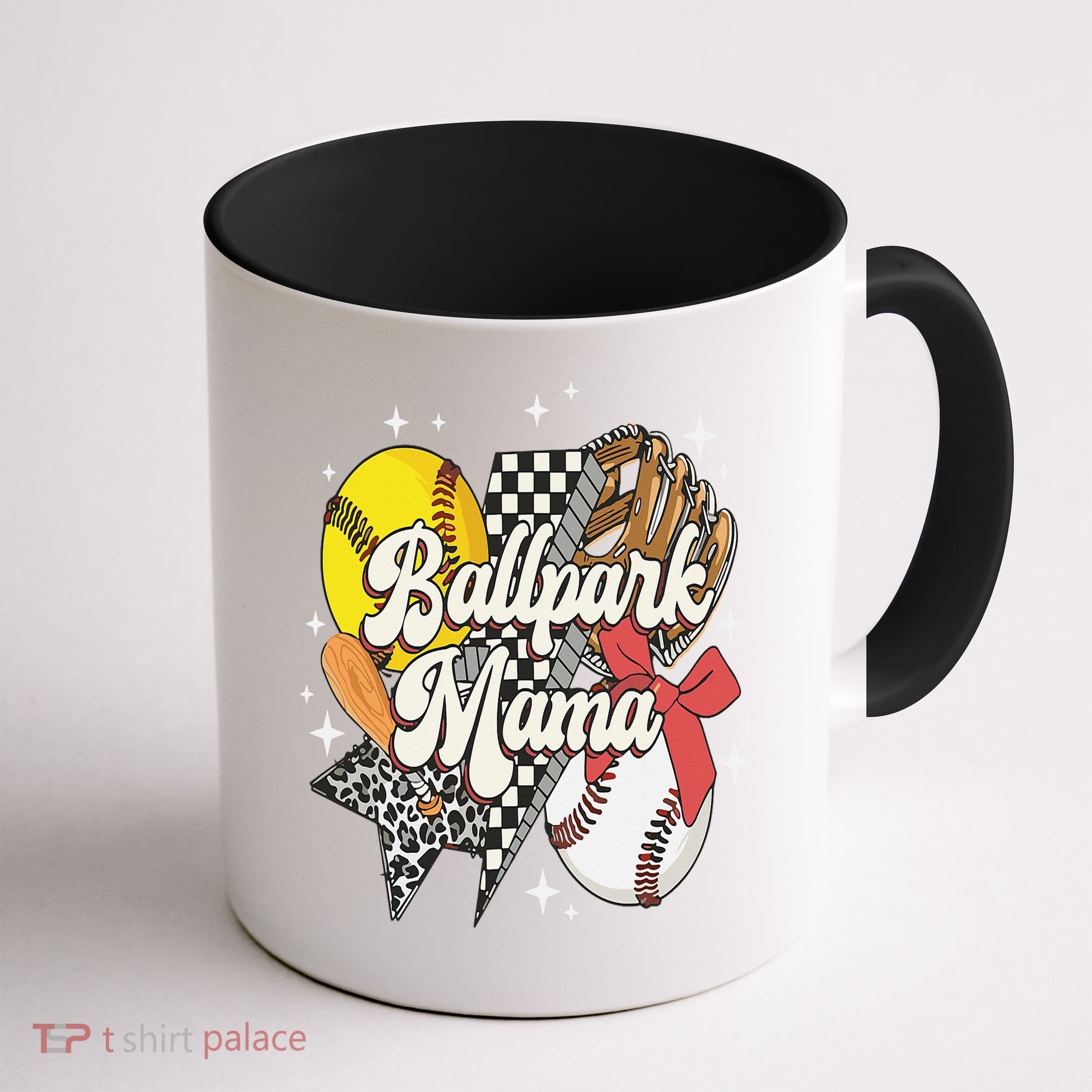 Softball Baseball Mama Game Day Ballpark Mama Mothers Day Coffee Mug