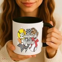 Softball Baseball Mama Game Day Ballpark Mama Mothers Day Coffee Mug thumb 3