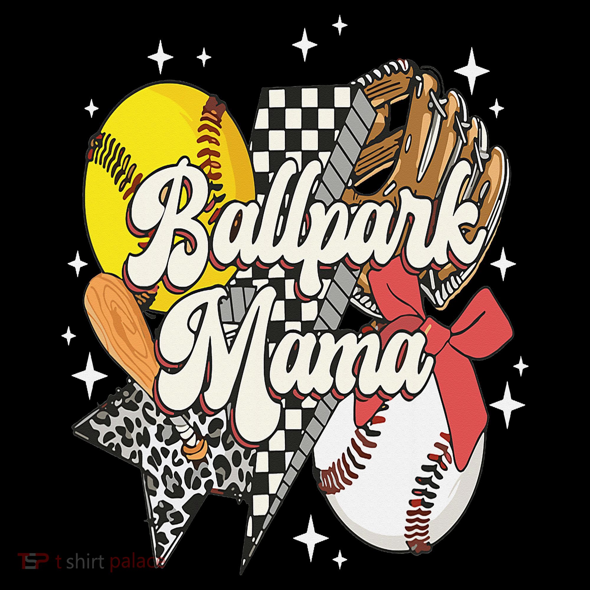 Softball Baseball Mama Game Day Ballpark Mama Mothers Day Coffee Mug