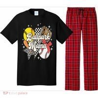 Softball Baseball Mama Game Day Ballpark Mama Mothers Day Pajama Set thumb 0