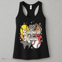 Softball Baseball Mama Game Day Ballpark Mama Mothers Day Women's Tank Top thumb 3