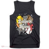 Softball Baseball Mama Game Day Ballpark Mama Mothers Day Tank Top thumb 0
