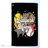 Softball Baseball Mama Game Day Ballpark Mama Mothers Day Golf Towel thumb 0