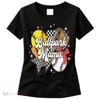 Softball Baseball Mama Game Day Ballpark Mama Mothers Day Women's T-Shirt thumb 0