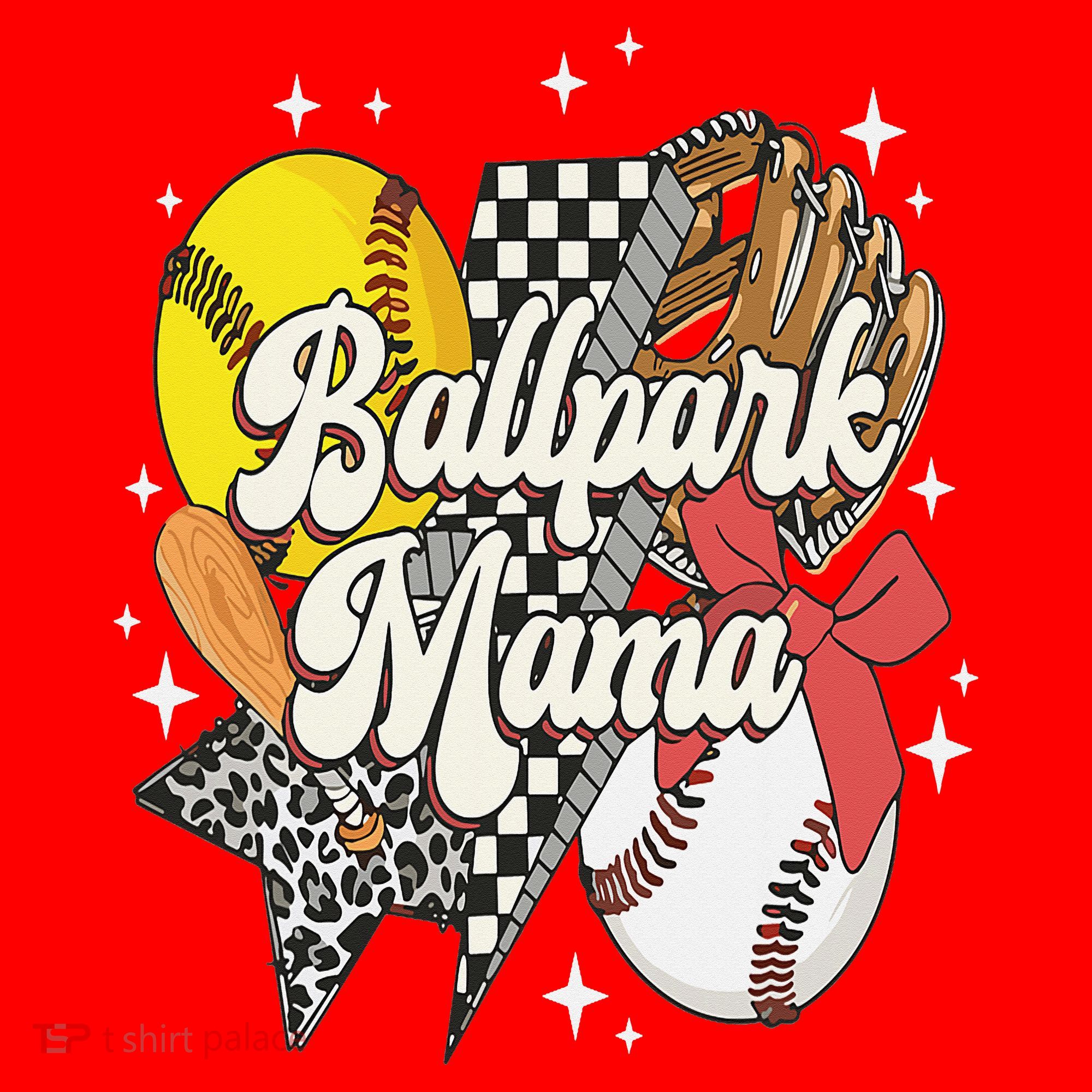 Softball Baseball Mama Game Day Ballpark Mama Mothers Day Santa Hat