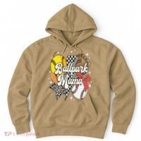 Softball Baseball Mama Game Day Ballpark Mama Mothers Day Hoodie thumb 0