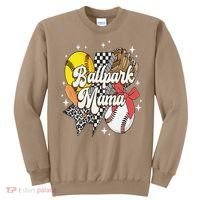 Softball Baseball Mama Game Day Ballpark Mama Mothers Day Sweatshirt thumb 0