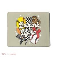 Softball Baseball Mama Game Day Ballpark Mama Mothers Day Mousepad thumb 0