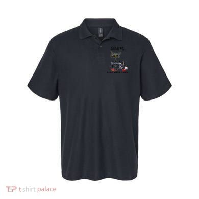 Sewing Because Murder Is Wrong Funny Cat Polo