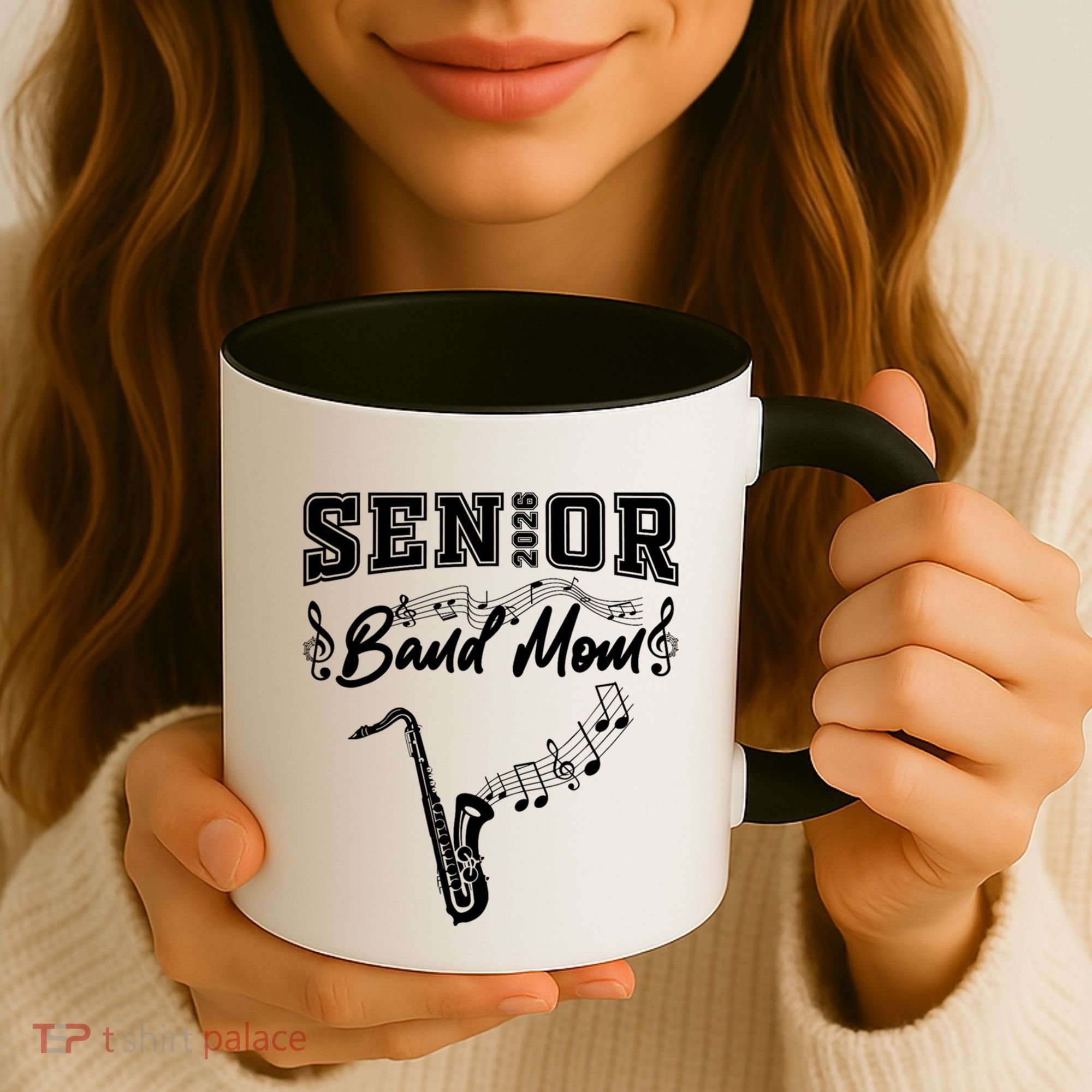 Senior Band Mom 2026 Saxophone Marching Band Class Of 2026 Gift Coffee Mug