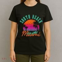 South Beach Miami Retro Florida Usa Souvenir T-Shirt thumb 4