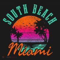 South Beach Miami Retro Florida Usa Souvenir Women's Hoodie thumb 2