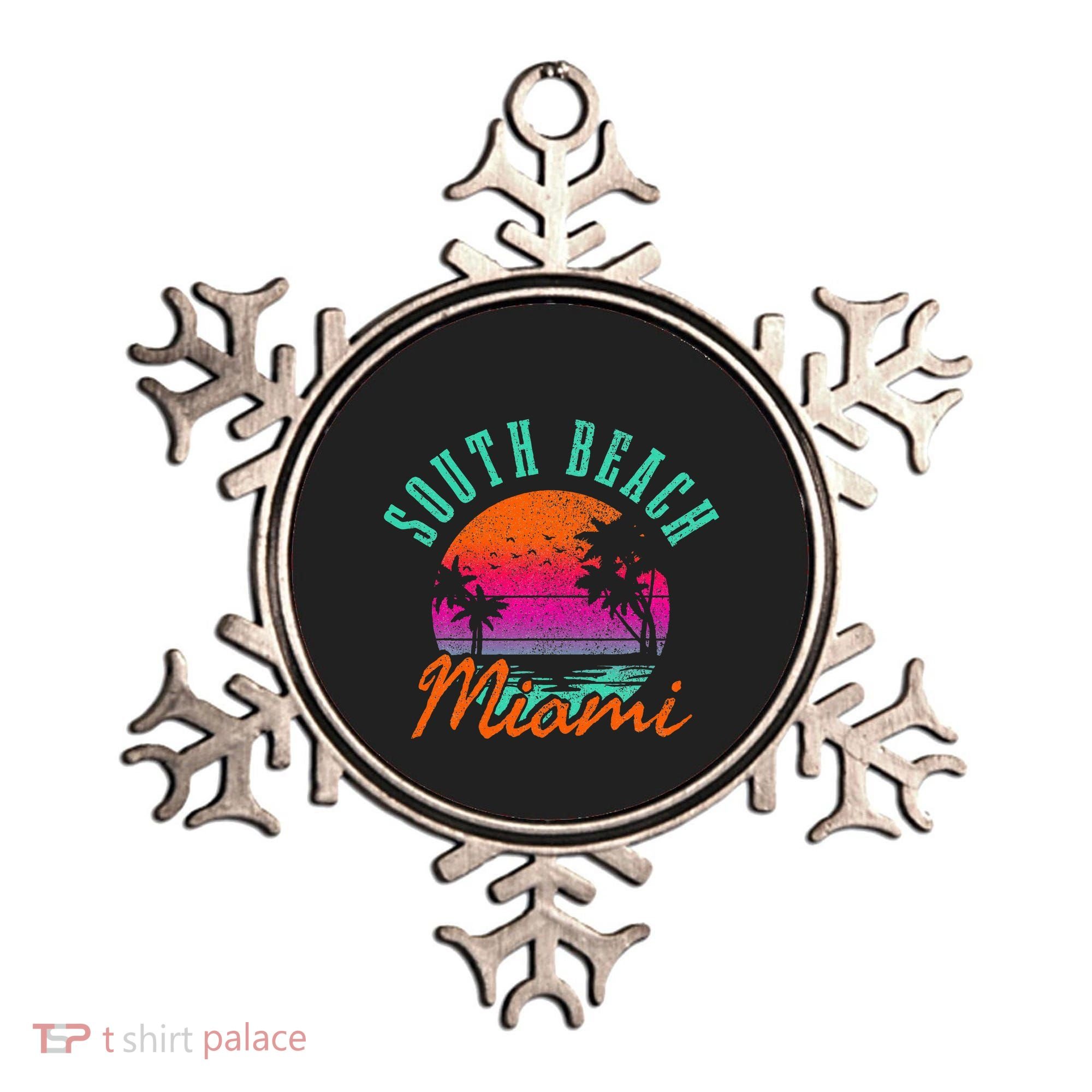 South Beach Miami Retro Florida Usa Souvenir Ornament