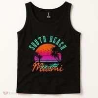 South Beach Miami Retro Florida Usa Souvenir Tank Top thumb 2